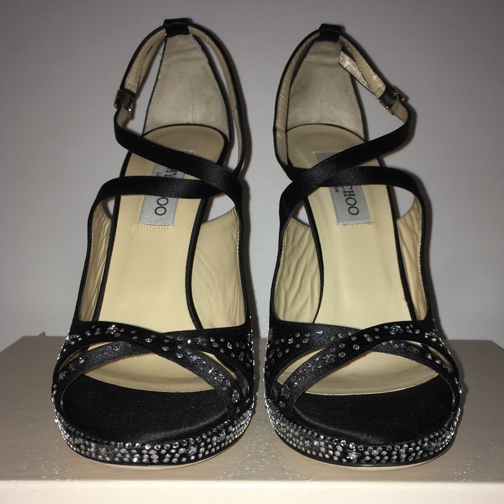 💜SEE VIDEO💜JIMMY CHOO💜Swarovski Crystals & Crystal Stars Sandals - Picture 13 of 17